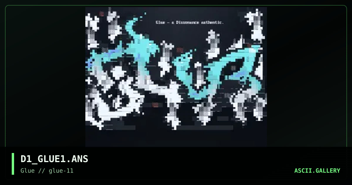 Glue, by dissonance, 1998