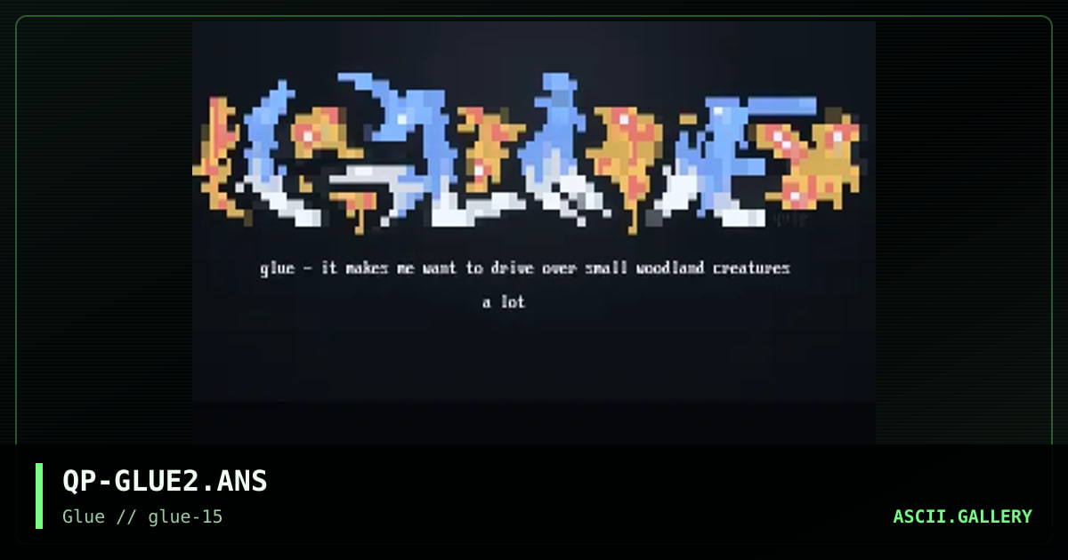 Glue, by quip, 1998