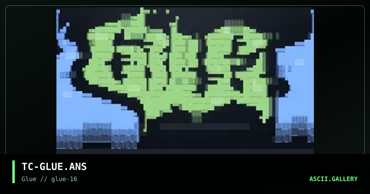TC-GLUE.ANS, by the chef, 1998