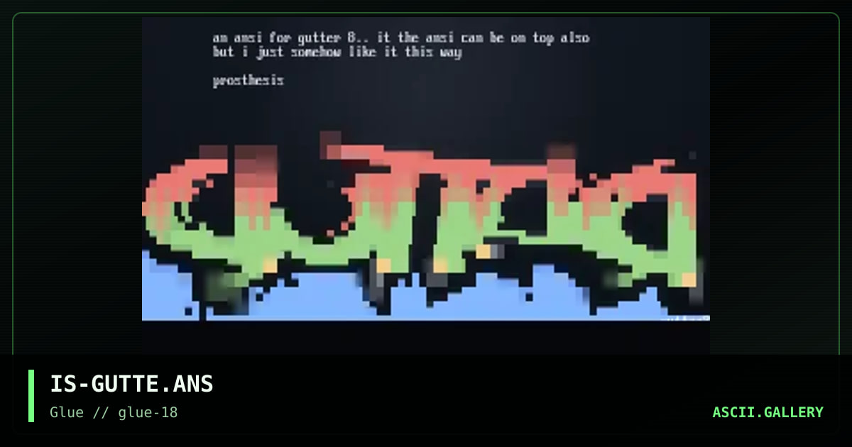 gutter8, by prosthesis, 1999