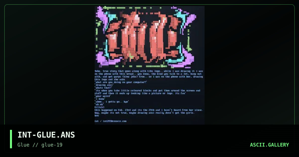 INT-GLUE.ANS, by internal, 1999