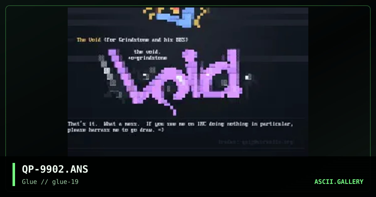Glue Logo Colly (February 1999), by quip, 1999