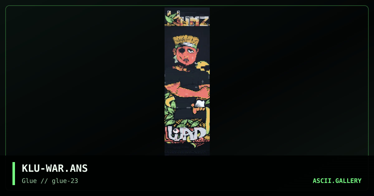 KLU-WAR.ANS, by klumzee, 1999