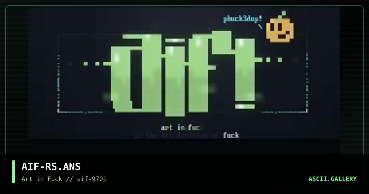 aif promotion, by rorshack, 1997