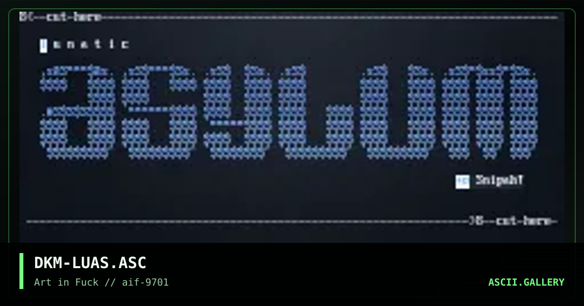 lunatic asylum logo!, by dark murder, 1997