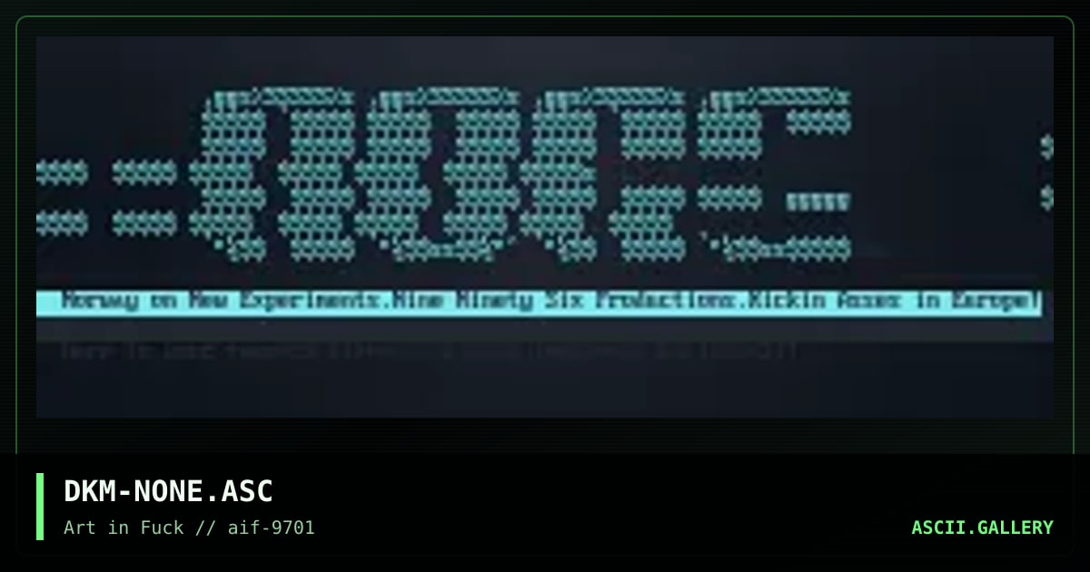 NoNe cool logo?!, by dark murder, 1997