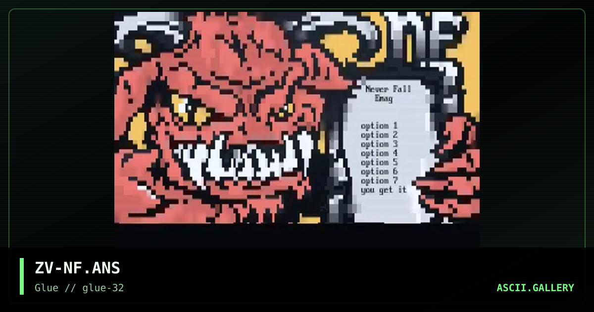 neverfall menu, by zerovision, 2000