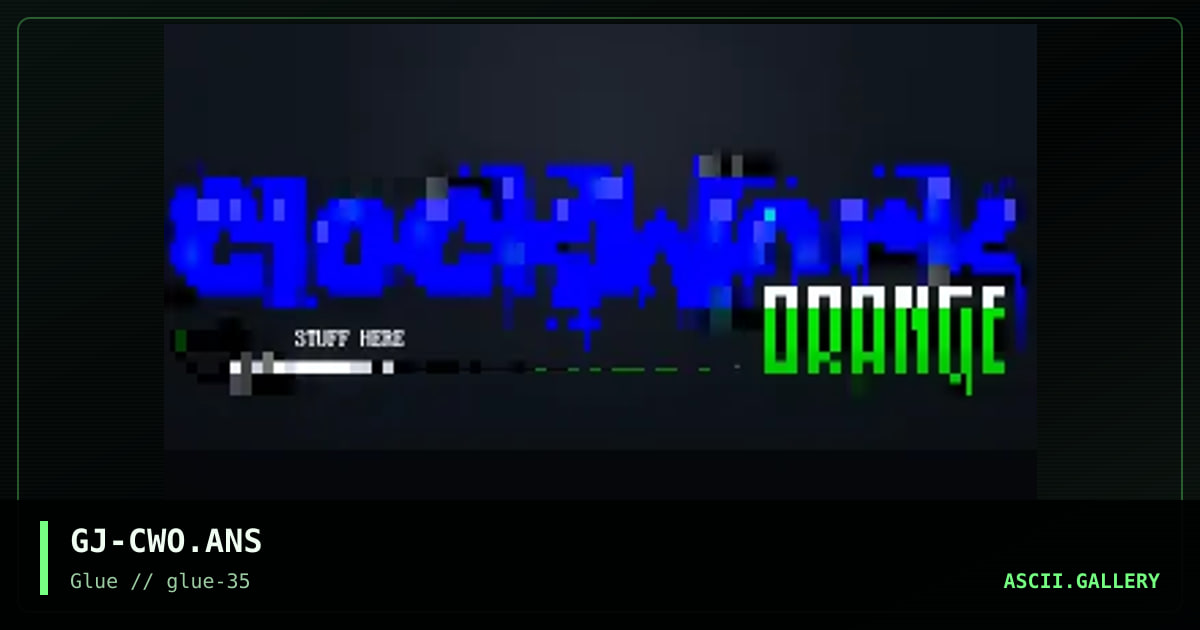 clockwork orange BBS menu template, by grymmjack, 2001