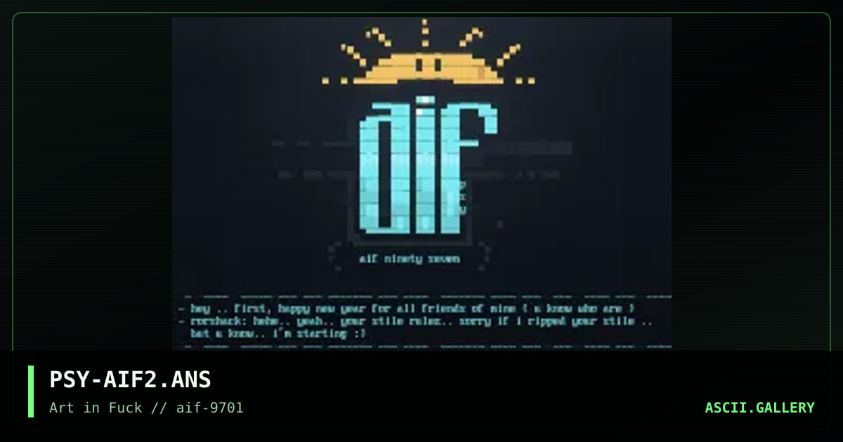 ART IN FUCK LOGO, by lord autopsy, 1997