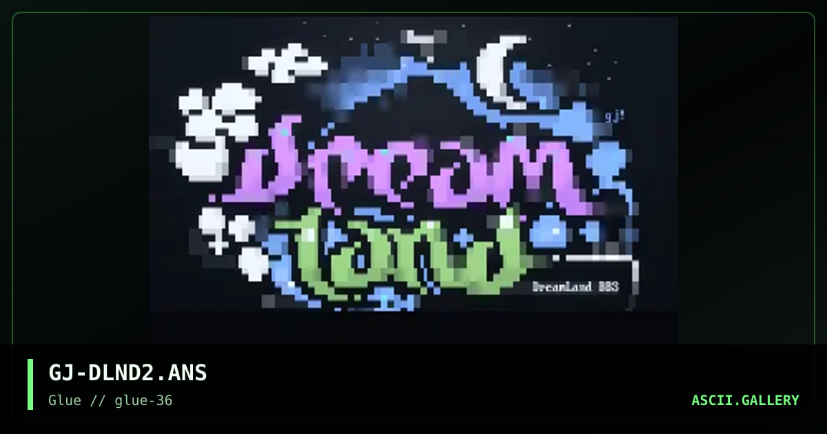 dreamland BBS - logo #2, by grymmjack, 2001