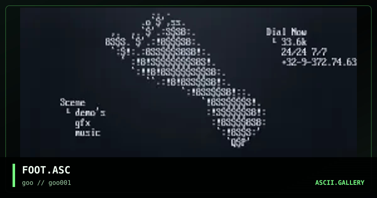 FOOT.ASC, by untagged, 1996