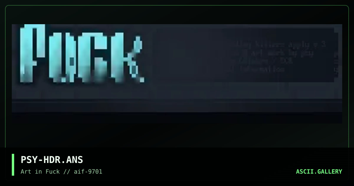 header for fuck apply v.3, by lord autopsy, 1997