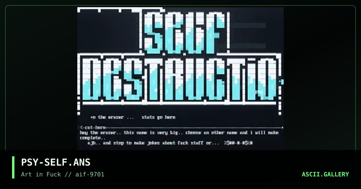 self destruction logo, by lord autopsy, 1997
