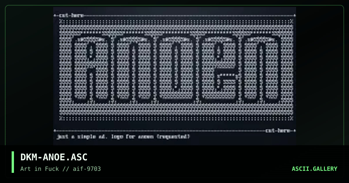 anoen! askee logo, by dark murder, 1997