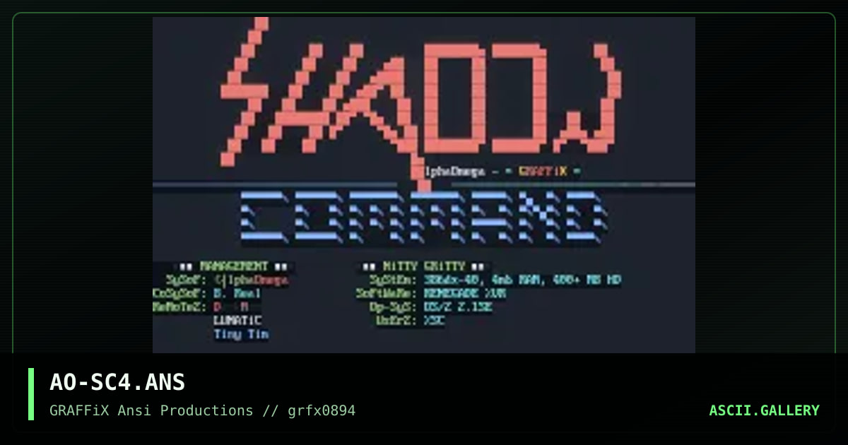 Shadow Command Logo #4, by alphaomega, 1994