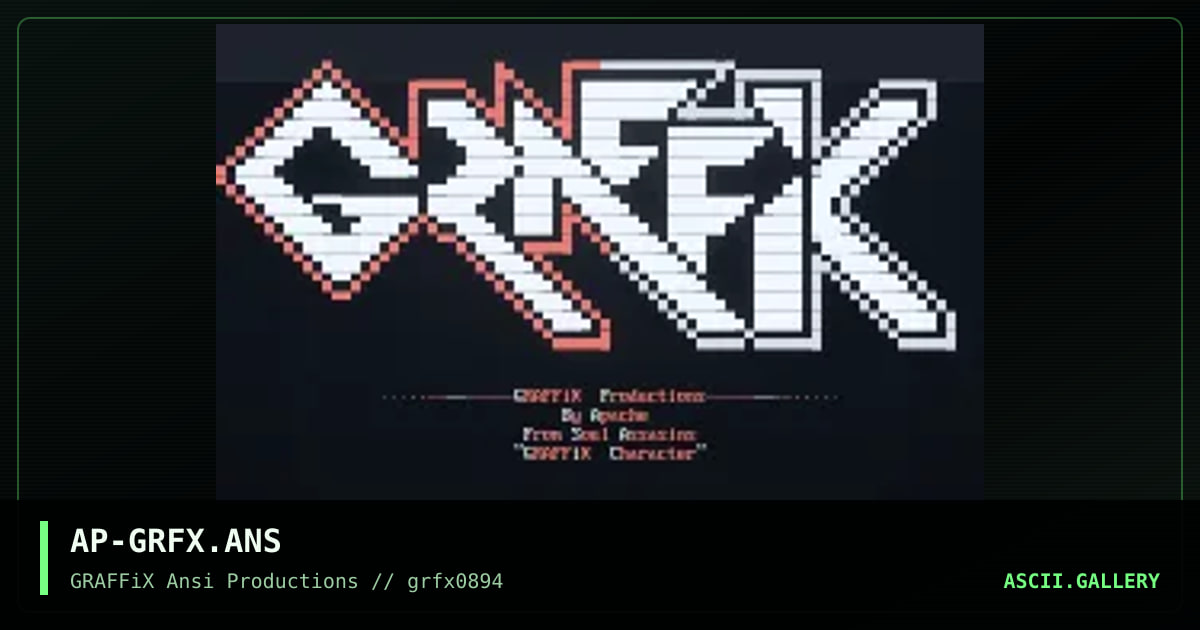 GRAFFiX Character, by apache, 1994