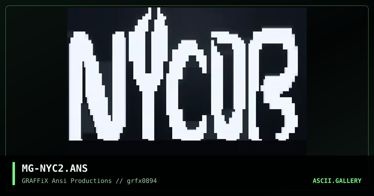 Nycor BBS Font, by muthergoose, 1994