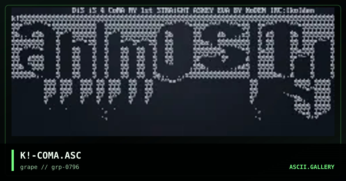 ÅNiMoSiTY, by koden, 1996