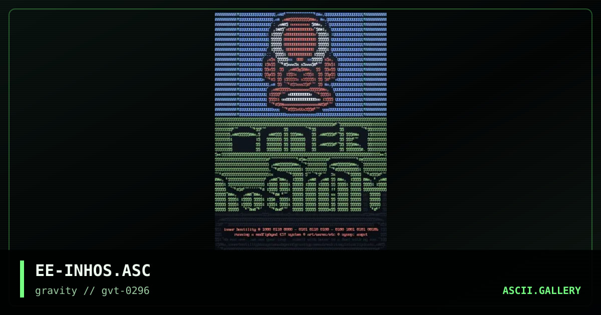 inner hostility colored ascii, by eclipse, 1996
