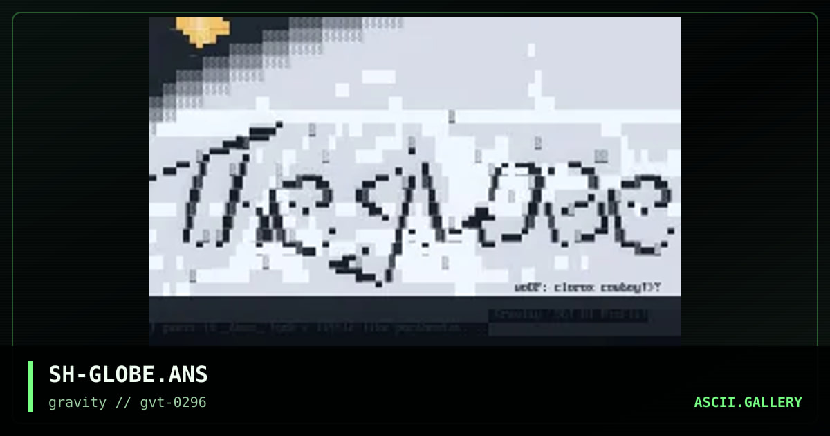 thegl0be!?, by shatters, 1996