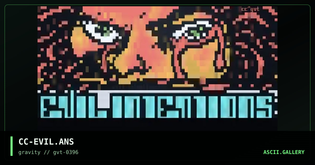 evil intentions, by clorox cowboy, 1996