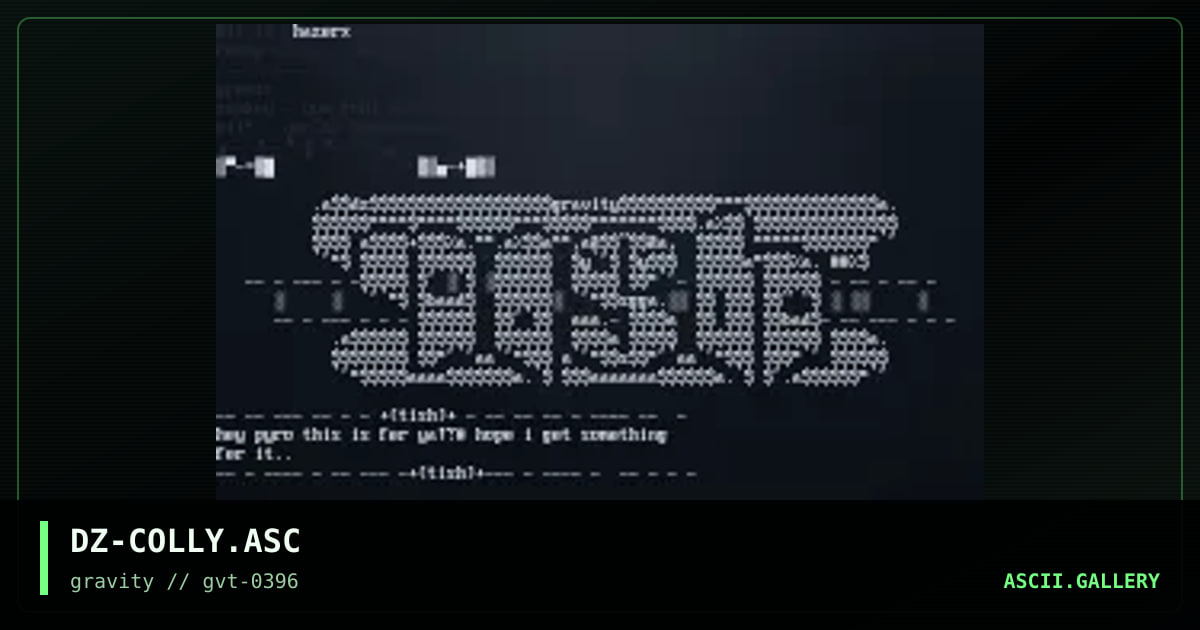 ascii colly, by demize, 1996
