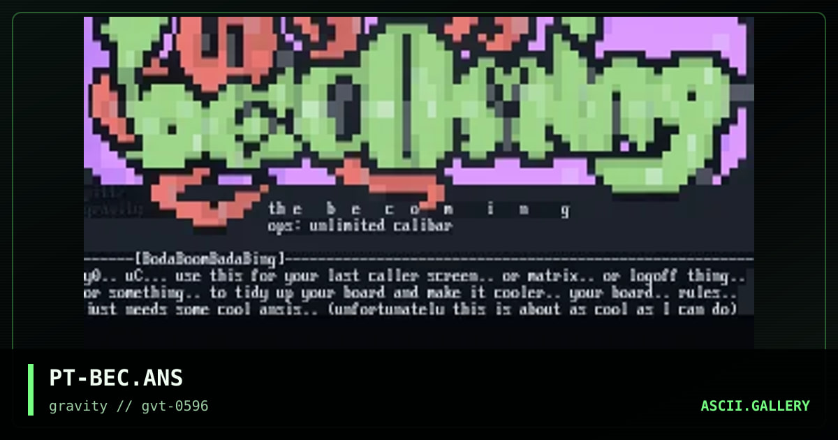 the becoming, by pitt, 1996