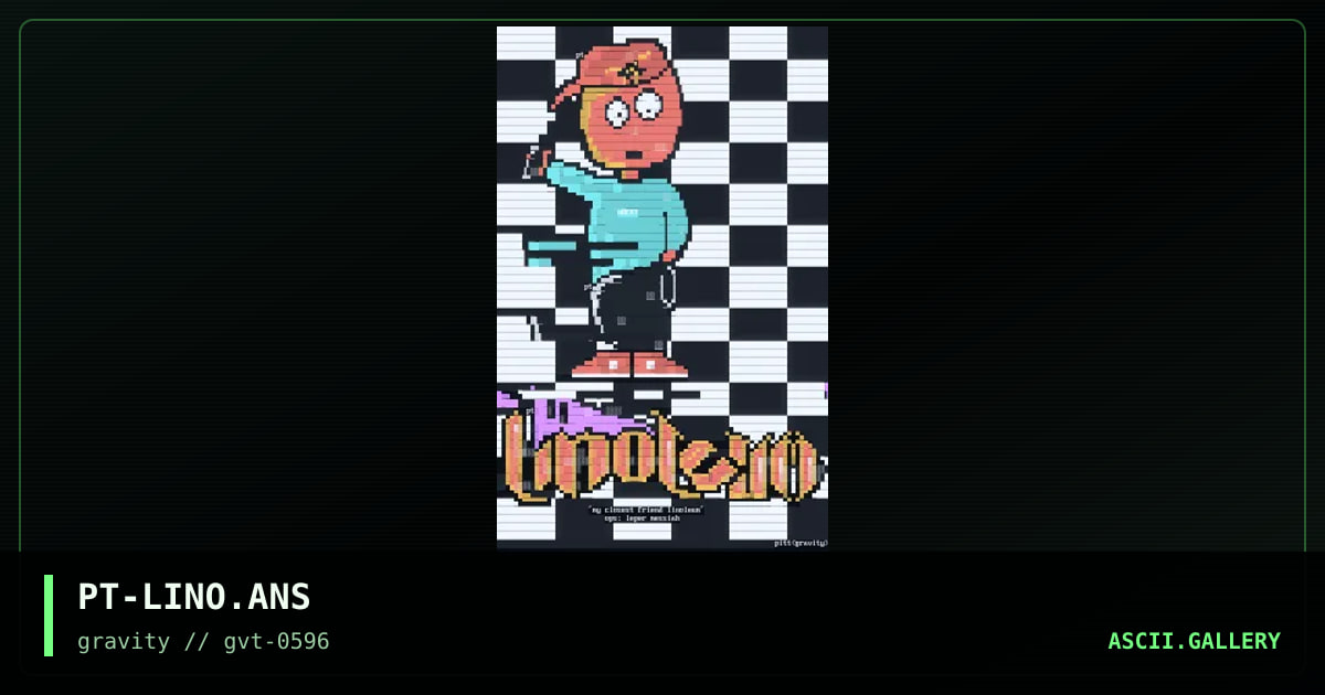 linoleum, by pitt, 1996