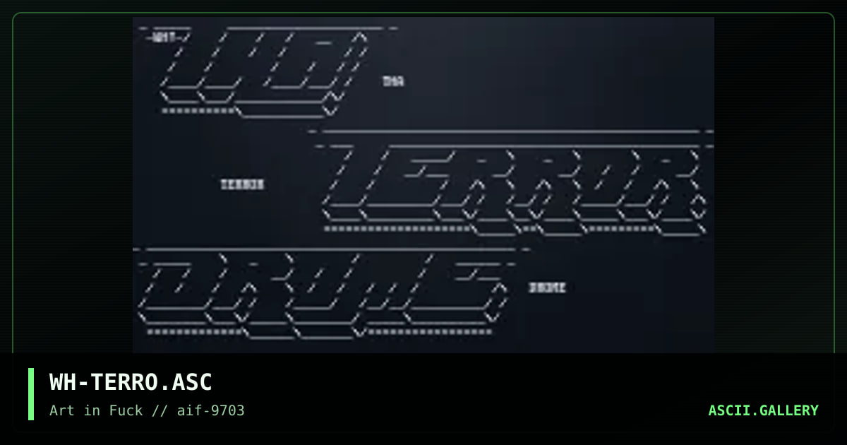 terror drome?!, by warhawk, 1997