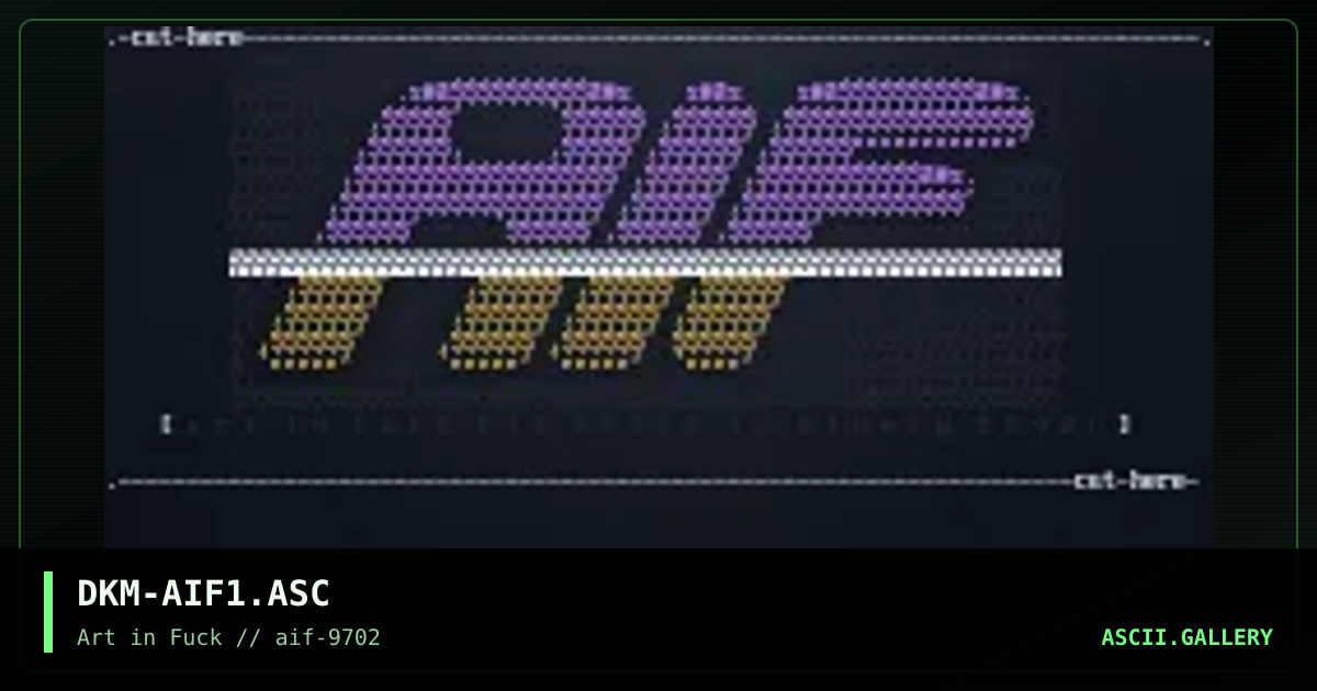 aif azkee logo 97!, by dark murder, 1997