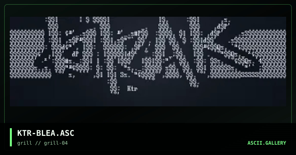 KTR-BLEA.ASC, by keetar, 1998