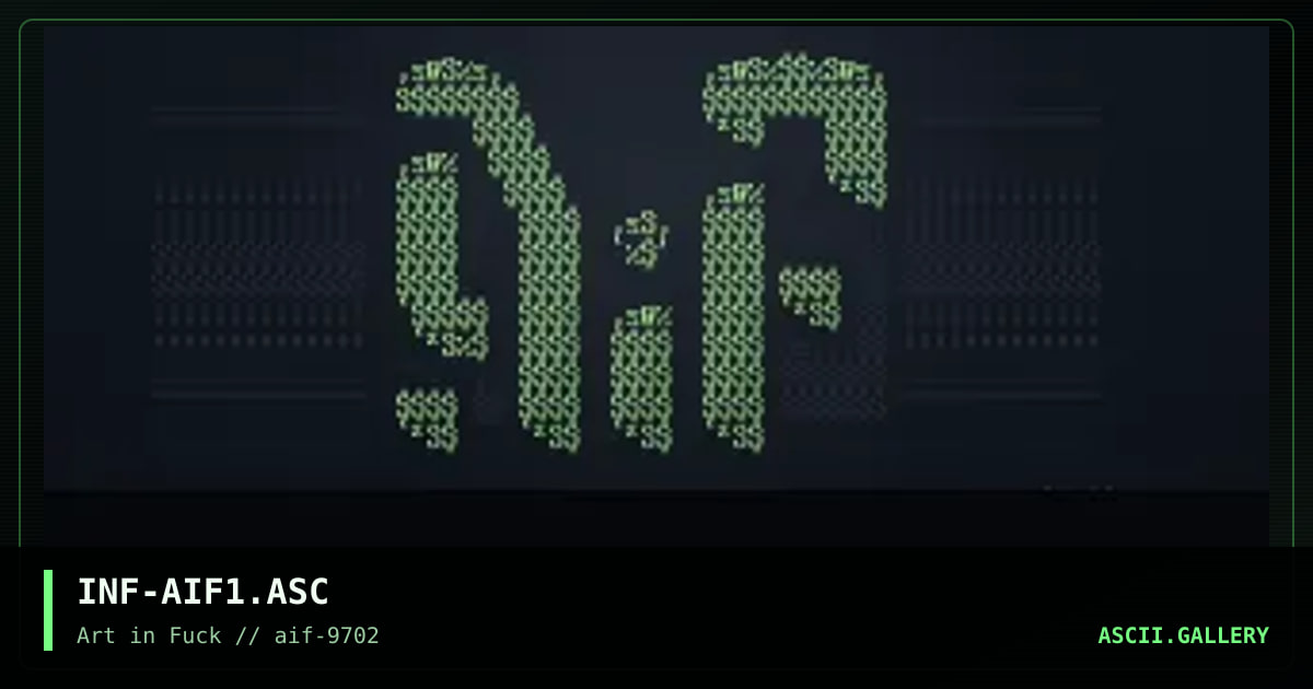 aif ascii logo, by infect, 1997