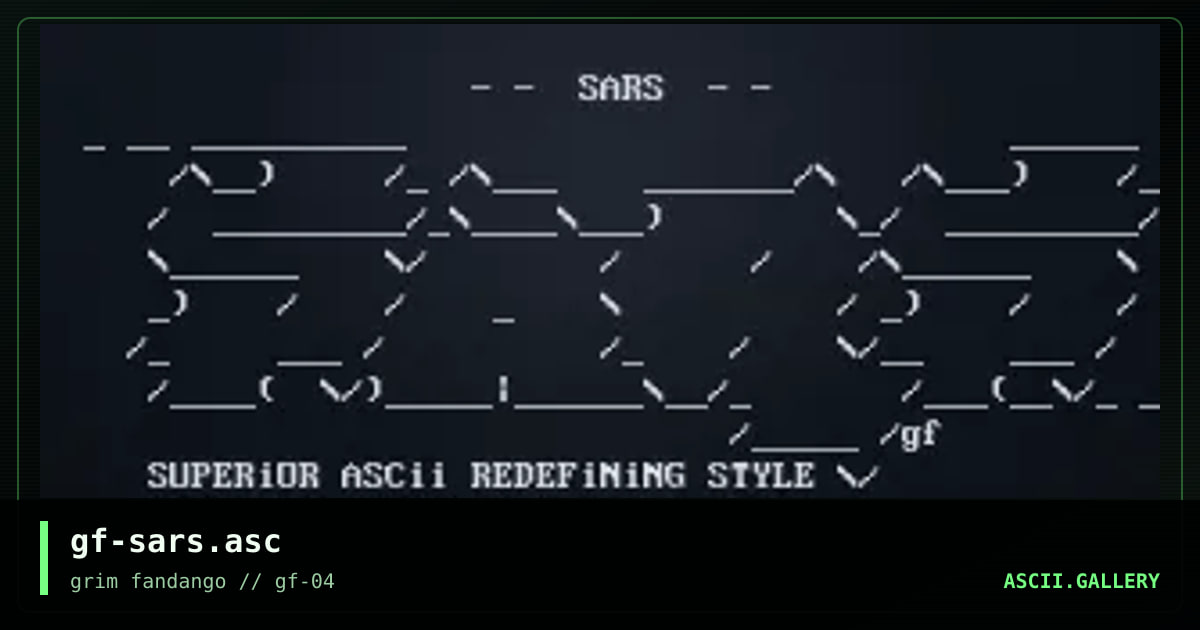gf-sars.asc, by grim fandango, 2005