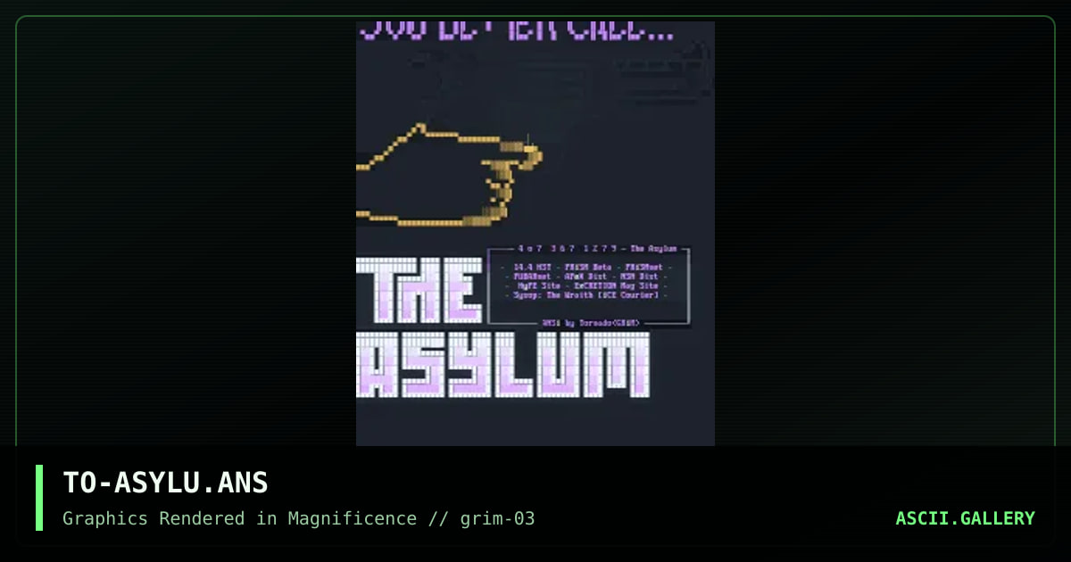 TO-ASYLU.ANS, by tornado, 1992