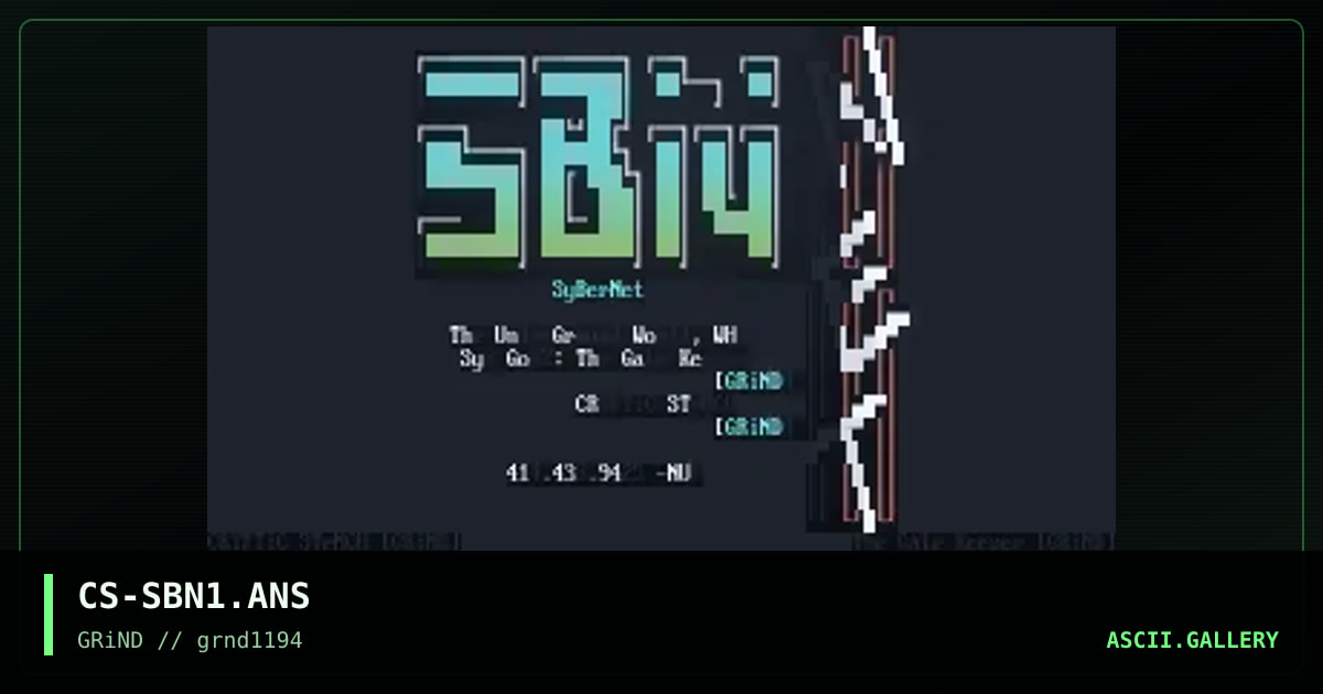 CS-SBN1.ANS, by cryptic stench, 1994