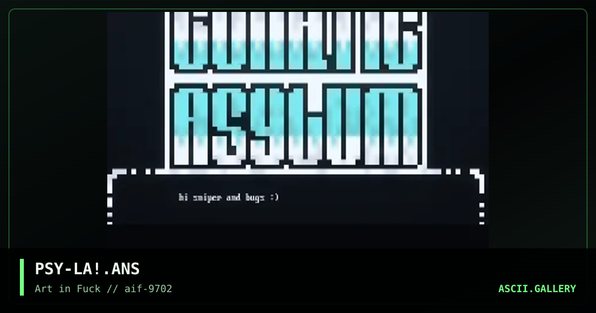 lunatic asylum, by lord autopsy, 1997