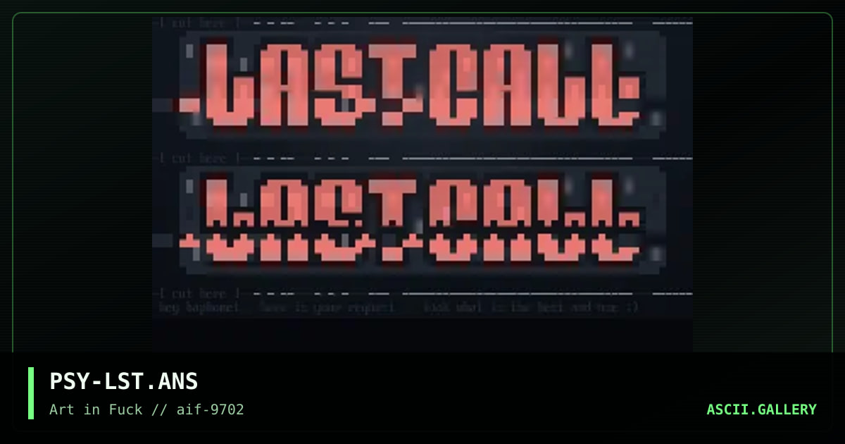 last calls logos, by lord autopsy, 1997