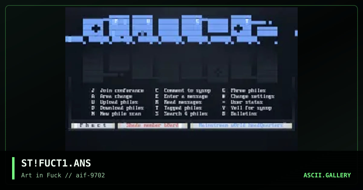 fuct menu, by splat, 1997
