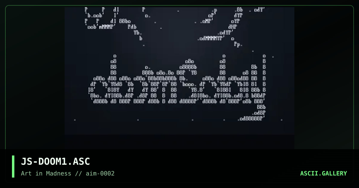 Doomsday ASCii, by jsmoove, 1994