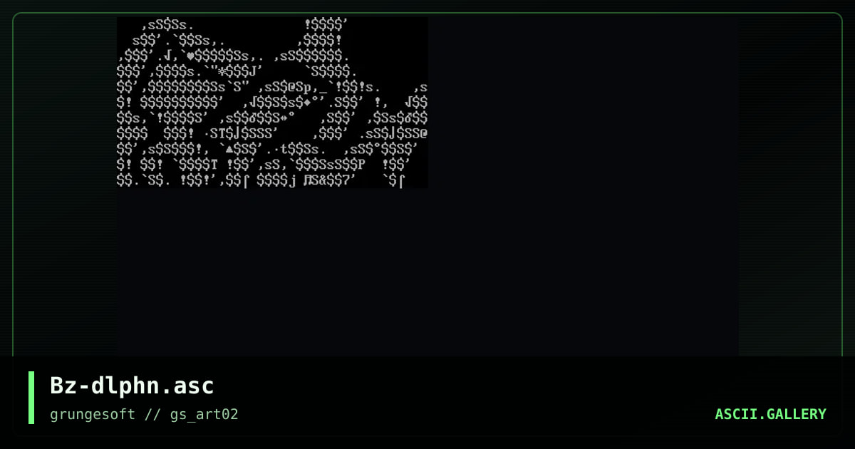 Bz-dlphn.asc, by buzz zzz, 1998