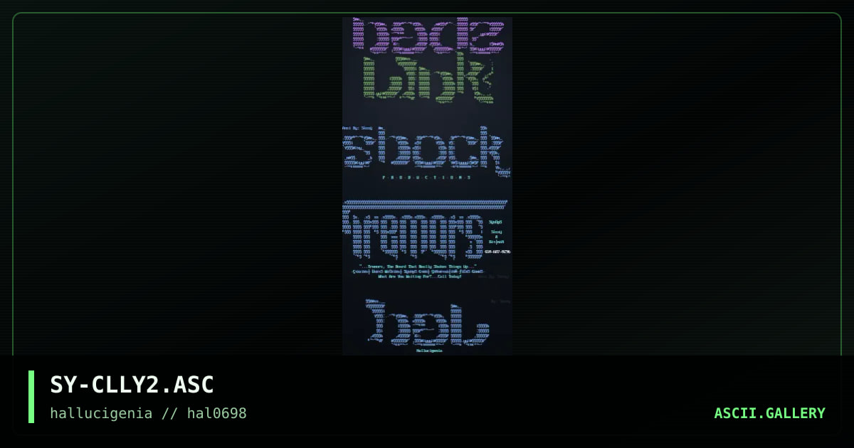 ascii logo colly - 06/98, by sassy, 1998