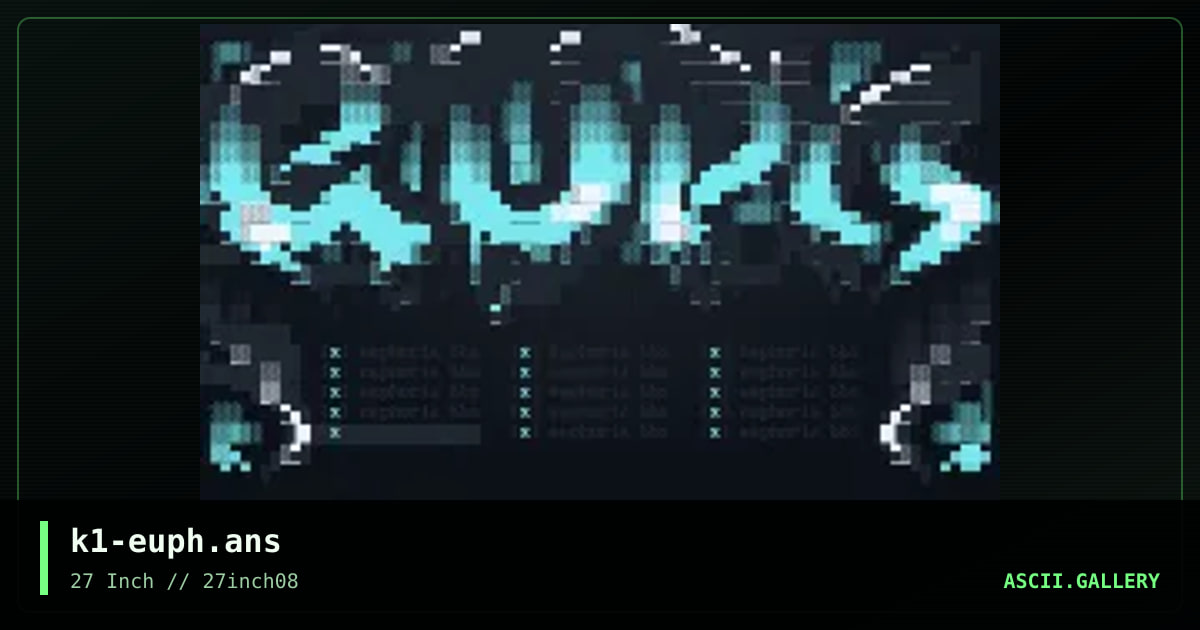 Euphoria BBS, by knocturnal, 2004