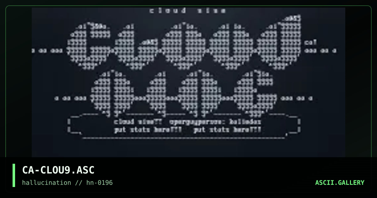 CA-CLOU9.ASC, by cannibal, 1996