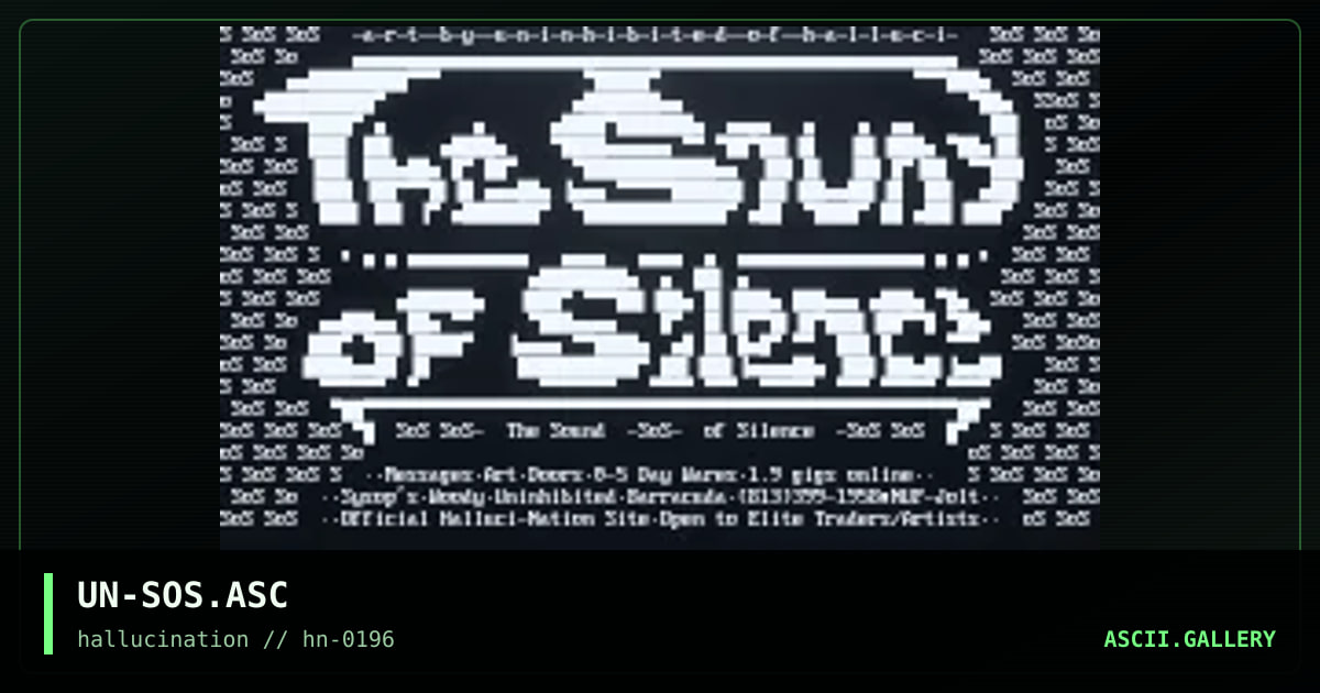 UN-SOS.ASC, by uninhibited, 1996