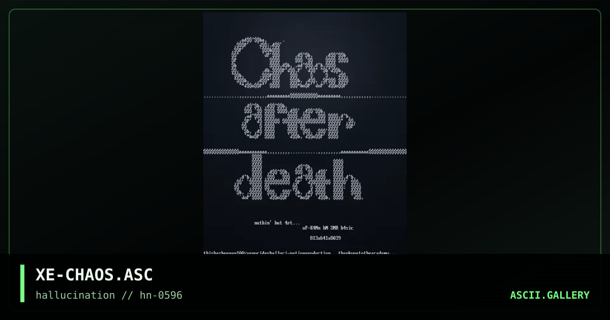 XE-CHAOS.ASC, by xenocide, 1996