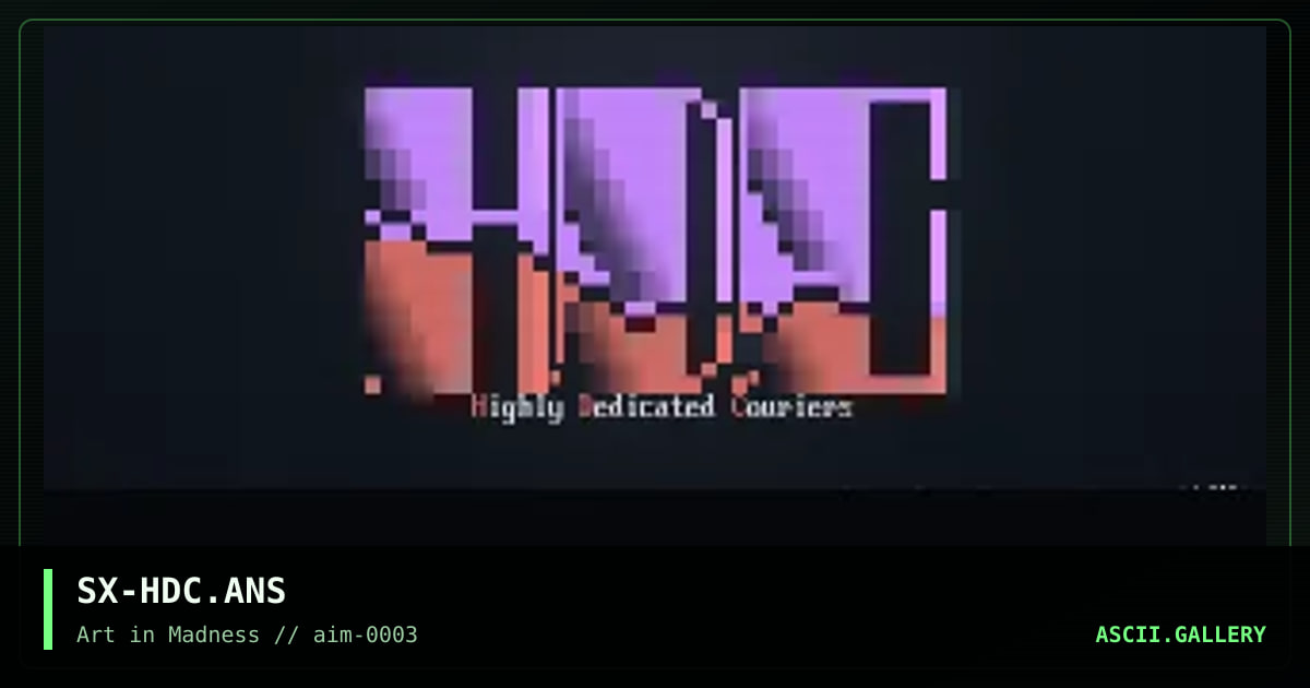 Highly Dedicated Couriers, by sexecutioner, 1995
