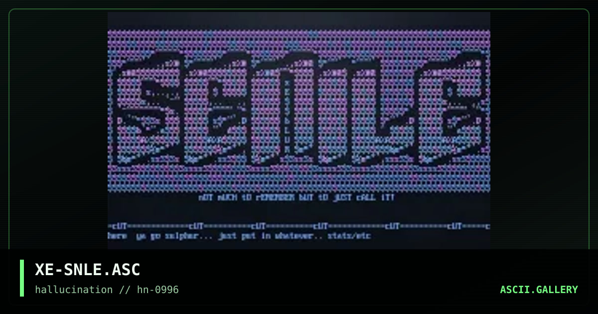 XE-SNLE.ASC, by xenocide, 1996