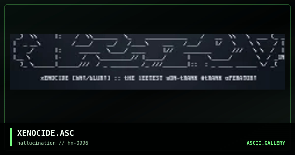 XENOCIDE.ASC, by xenocide, 1996