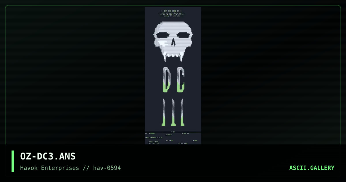 OZ-DC3.ANS, by ozzy, 1994