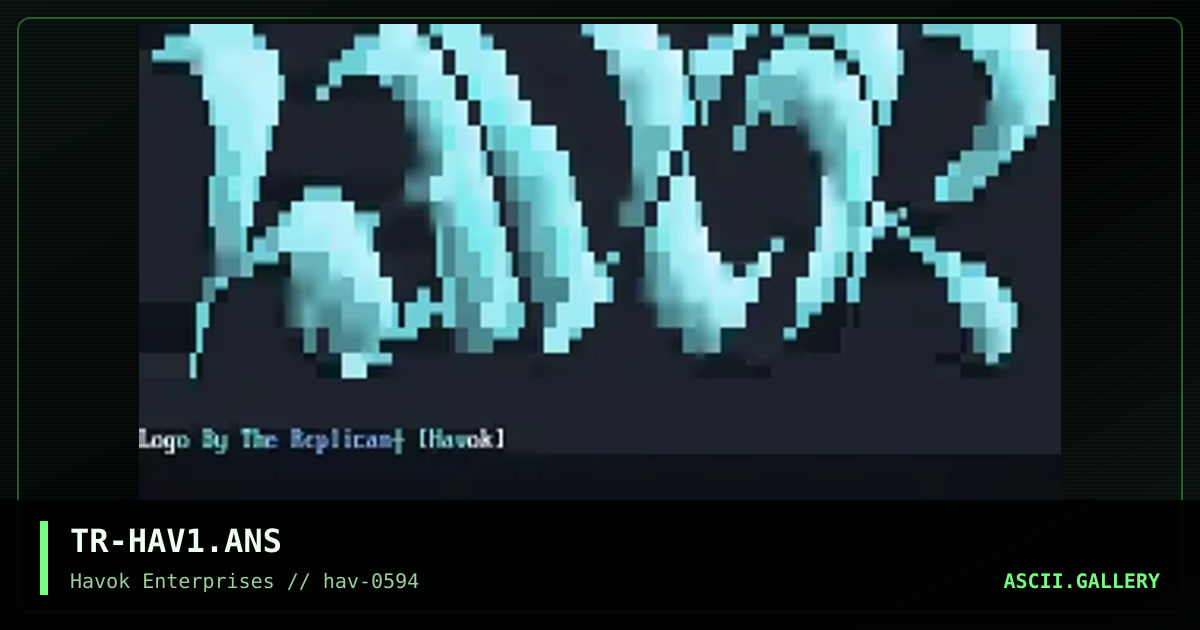 TR-HAV1.ANS, by the replicant, 1994